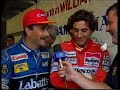 Ayrton senna and nigel mansell interview at australian grand prix adelaide 1991