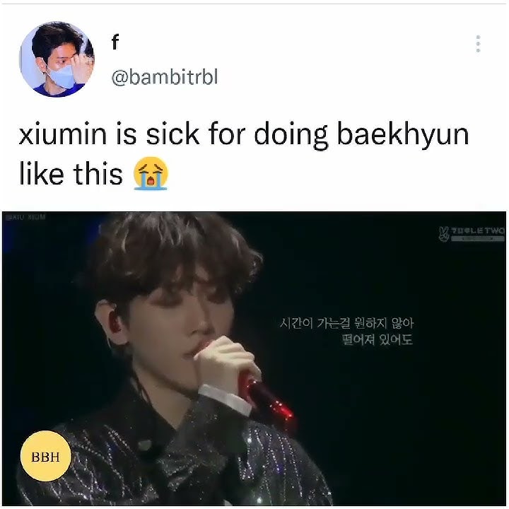 #EXO Xiumin imitates Baekhyun's crying in paper cut