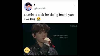 #EXO Xiumin imitates Baekhyun's crying in paper cut