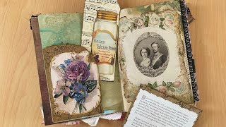 Queen Victoria journal pt 5 ( Artymaze digital) make ephemera +fill pockets with seaview at the end