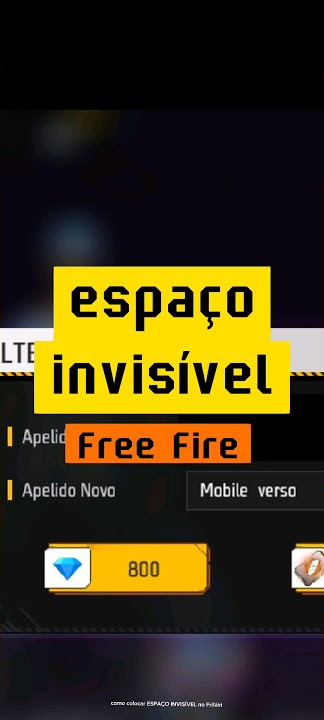 APRENDA A COLOCAR NOME PERSONALIZADO E COM ESPAÇO NO FREE FIRE