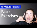 FACE EXERCISES for Rejuvenation | 10 Minute Daily Routines