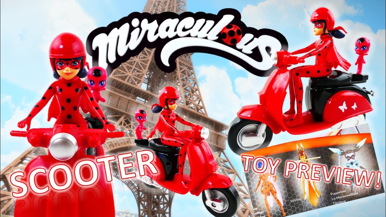 New Miraculous Ladybug Season 2 Toy - Zoomin' Ladybug Scooter and Tikki 