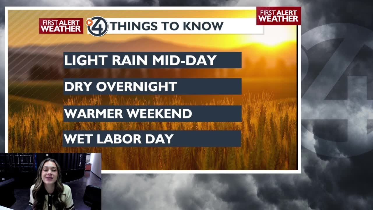Rain and cooler temperatures continue Thursday -Allison - YouTube