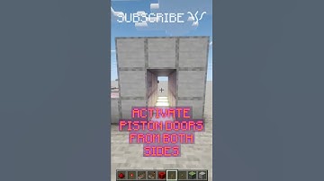 Use COPPER BULBS to open PISTONS DOORS FROM BOTH SIDES! | Redstone with PsiVolt #minecraft #redstone