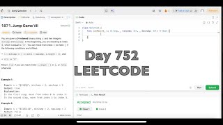 Day 752: LeetCode Problem 1871. Jump Game VII - Swift