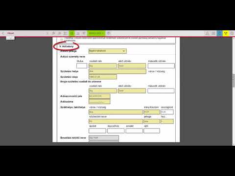 Videó: Az állami Nyilvántartás Módosítására Vonatkozó Kérelem Kitöltése