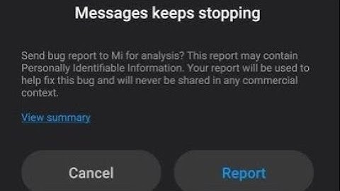 Fix message keeps stopping send bug report to mi for analysis | message has stopped problem 2022