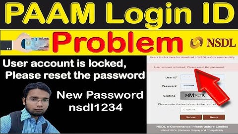 User account is locked please reset the password