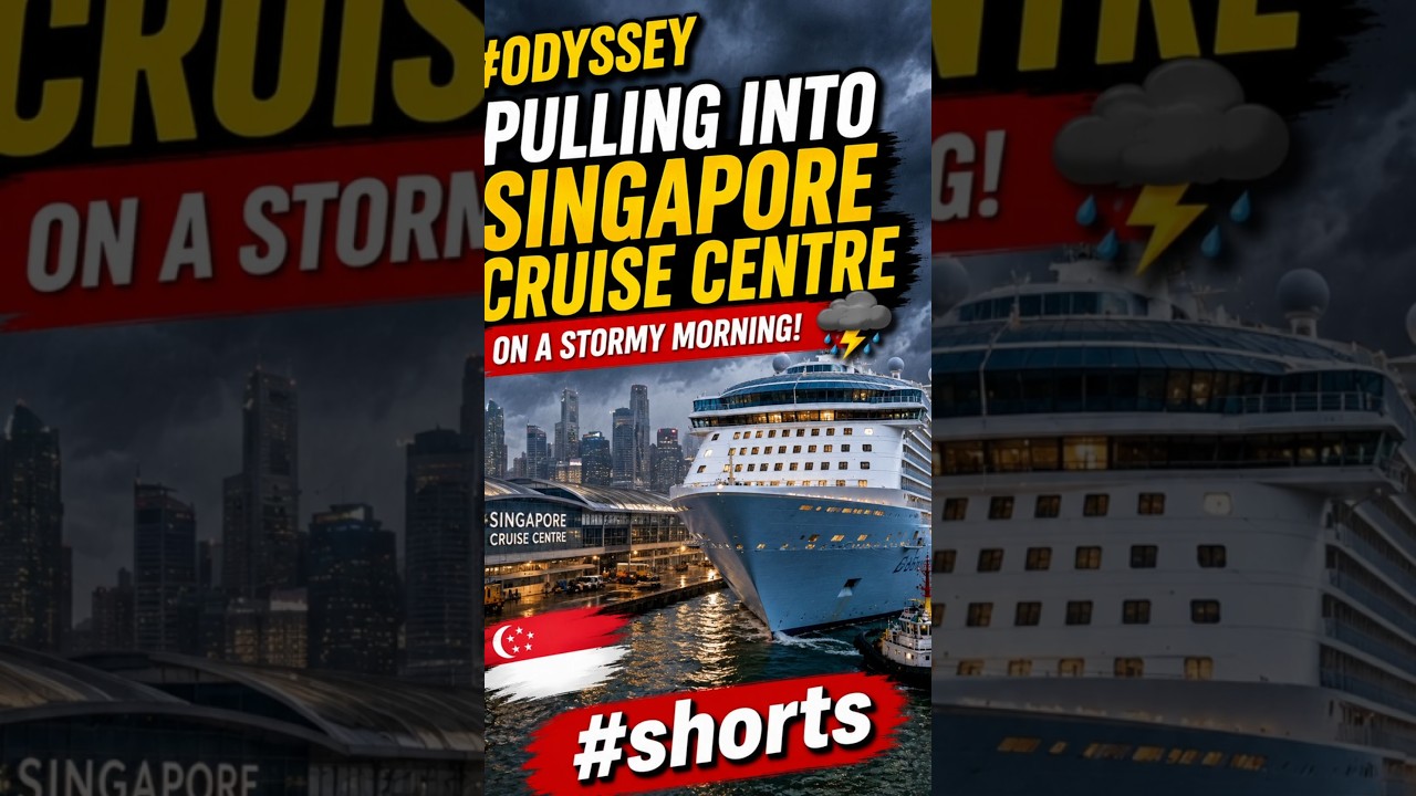 Odyssey pulled into Singapore Cruise Centre made for an unforgettable morning at sea 🌧️🚢⚡
