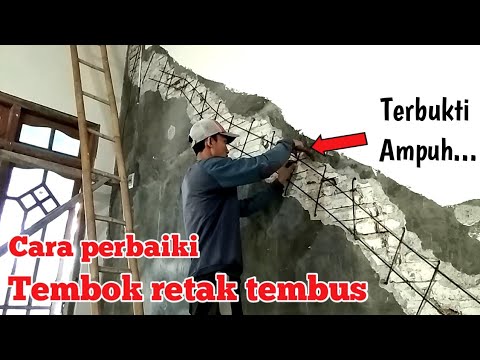 CARA PERBAIKI TEMBOK RETAK TEMBUS || terbukti ampuh