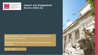 Entrepreneurial Ecosystems Series | Workshop 2 - Session 3 | Prof Shiri Breznitz