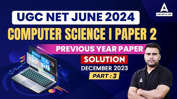 UGC NET Computer Science Previous Question Paper With Solution #3 | UGC NET Paper 2 By Vivek Pandey
