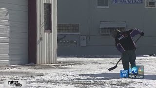 Anne McNamara reports on icy road conditions on the Peninsula