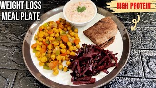 Healthy Indian Lunch for Weight Loss | Ragi Roti + Chickpeas + Beetroot Stir Fry