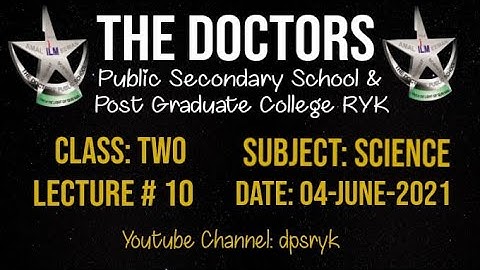 Class Two Science Lecture # 10 [04-June-2021] dpsryk