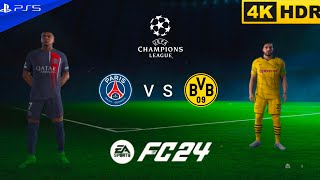 FC 24 - Borussia Dortmund vs PSG UEFA Champions League 2024 Semi Final 2st Leg | PS5 [4K 60FPS HDR]