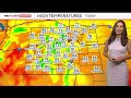 Scattered storms today, warmer and drier weather ahead