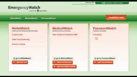 Using EmergencyWatch from AssetWatch