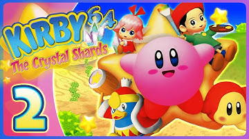 Kirby 64 : The Crystal Shards Walkthrough Part 2 (N64) 100% - World 2: Rock Star 🌕