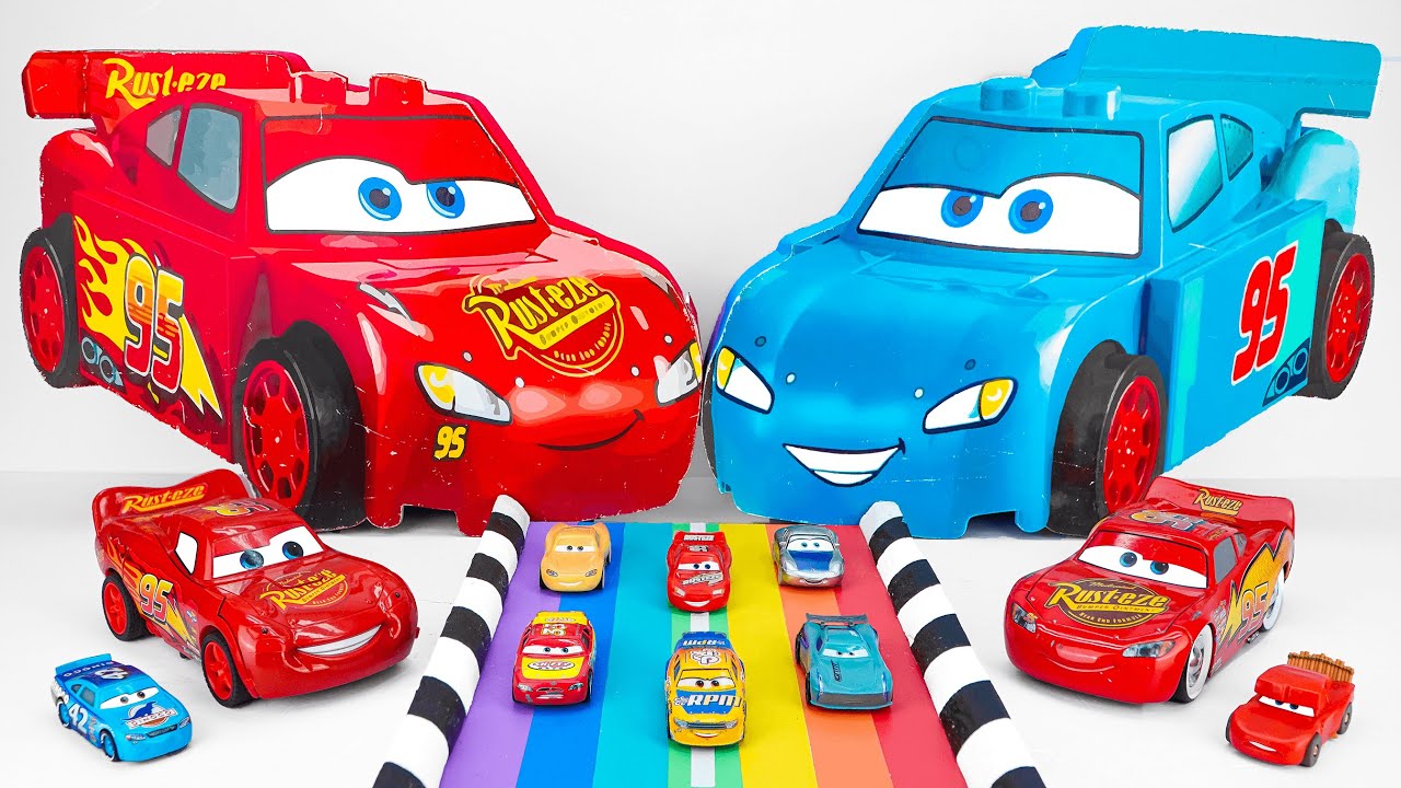 Lightning McQueen Super Unboxing 🚗💨 | Lightning McQueen, Chick Hicks, Mack, Doc Hudson, Cruz Ramirez