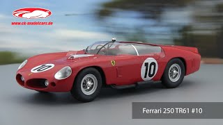 Miniature BBR Ferrari 250 TRI 24H Du Mans 1961 – 1/18, Rouge, Modèle BBRC1804, Neuve