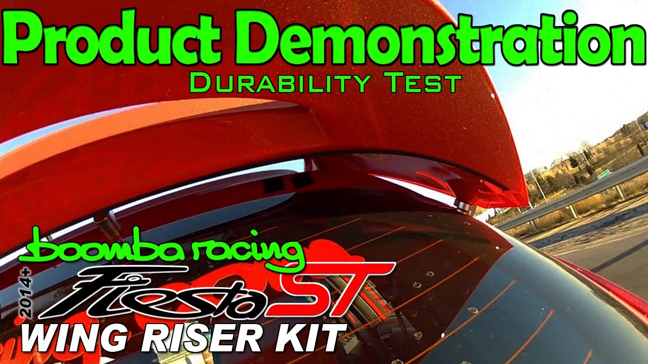 Rear BLACK Spoiler Lip Wing Riser Raiser Kit For 14-19 Ford Fiesta ST Hatchback