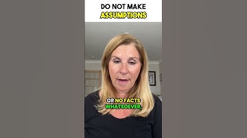 DO NOT MAKE ASSUMPTIONS #shorts