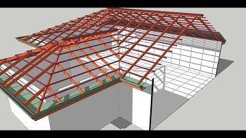 HOW TO MAKE 3D TIMBER ROOF PURLINS AND RAFTERS IN SECONDS - SKETCHUP.
