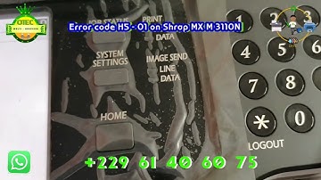 How to Fix Error code H5-01 on Shrap MX M 3110N  presented by Mr OTEC