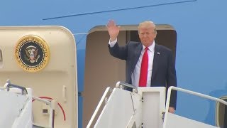 Trump arrives in California, pays visit to prototypes for border wall