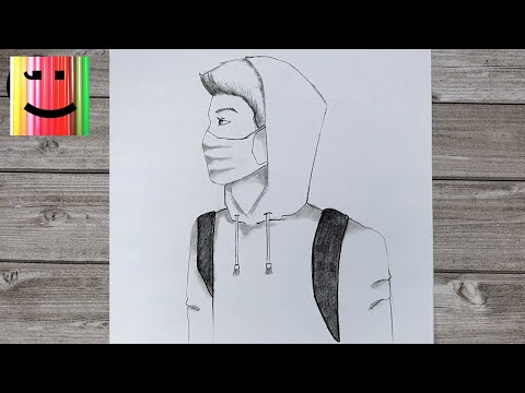 Comment dessiner un garçon masqué | TutoDessin | Dessin au crayon de papier
