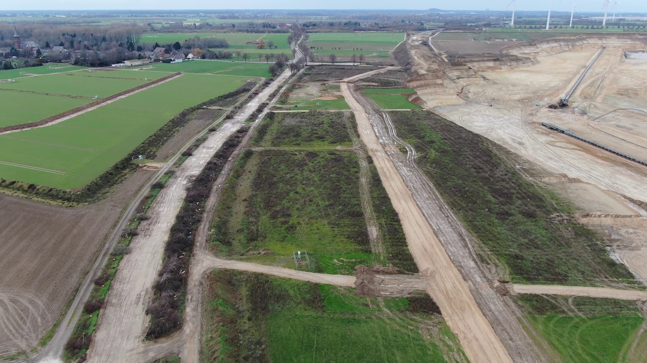 27.12.20 Flug über der ehemaligen L277 zwischen Lützerath und Keyenberg