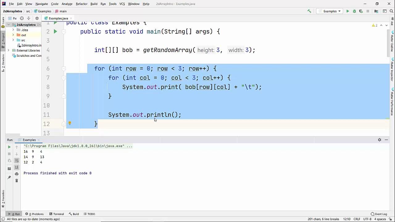 2d arrays - 3 - displaying 2d arrays - YouTube