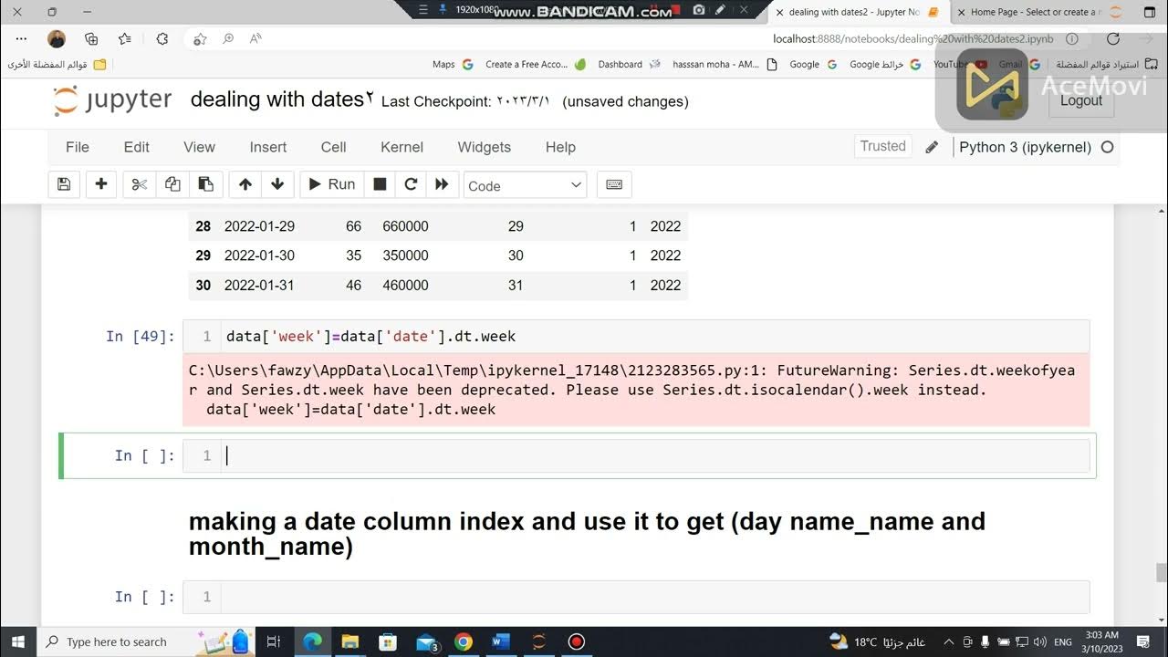 dealing with dates in python for data analysis - YouTube