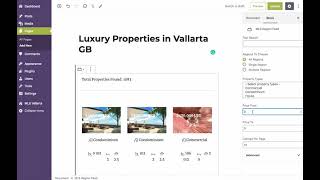 Create a Puerto Vallarta Luxury Properties Page in your Site WordPress Gutenberg Editor