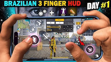 Day 1❗️Trying To Play 3 Finger Brazilian 🇧🇷 Secret 🤫 Custom HUD | Upcoming Booyah Champ Emote + Fist