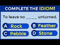 English Idiomatic Quiz | CAN YOU SCORE 20/20? #challenge 49