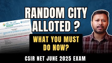 Got a Random Exam City in CSIR NET? What You MUST Do Now ! #csirnet #allboutchemistry