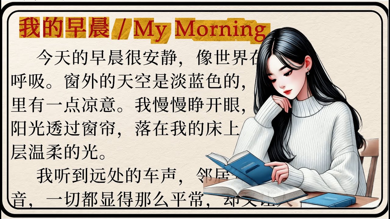Моё утро 🌤 | Учите китайский язык по простой истории