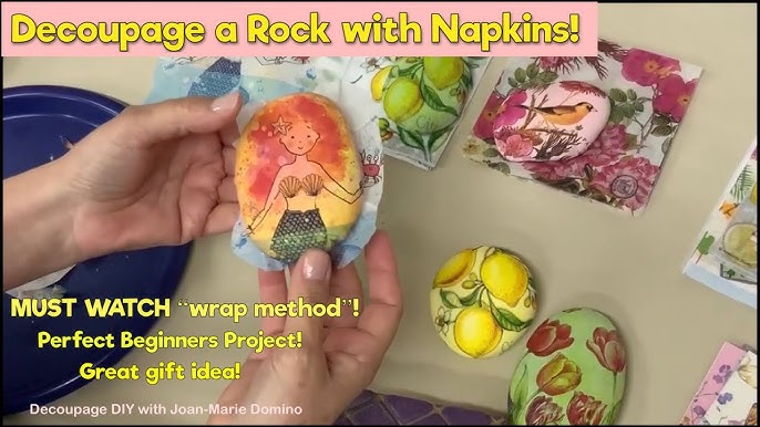 DIY Scrapbook Embellishments on a Dime - Mod Podge Rocks