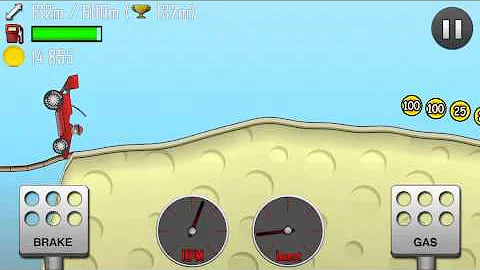 253 meters in Hill Climb Racing!