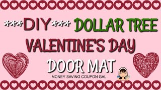 DIY DOLLAR TREE VALENTINE&#39;S DAY DOOR MAT