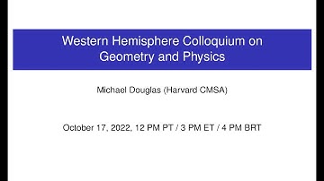 WHCGP: Michael Douglas, "How will we do mathematics in 2030?"