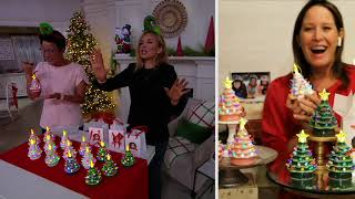 Mr. Christmas Set of 3 Mini Nostalgic Ceramic Christmas Trees on QVC