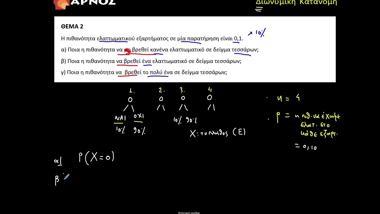 ΔΗΔ 22 - Διωνυμική Κατανομή – Video Lesson 2