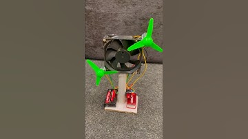 1 Science project item made in cardboard 2 small DC motor Cooling fan #shorts
