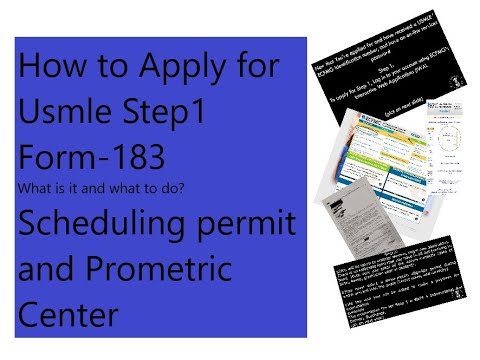 Usmle Step 1 application | How to apply  | Form 183  | Prometric | Scheduling permit ecfmg - IMGs