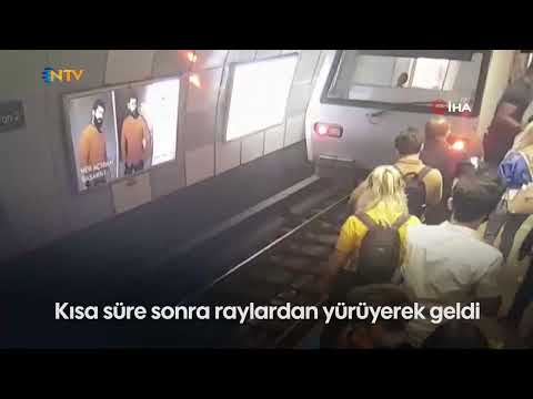 NTV | Metro istasyonunda inanılmaz kurtuluş