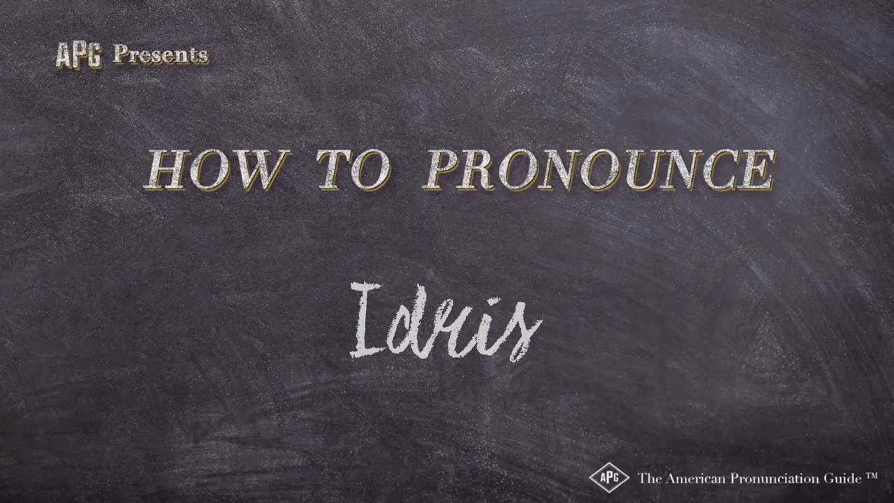 How To Pronounce Idris Real Life Examples YouTube how-to-pronounce-idris-real-life-examples-youtube